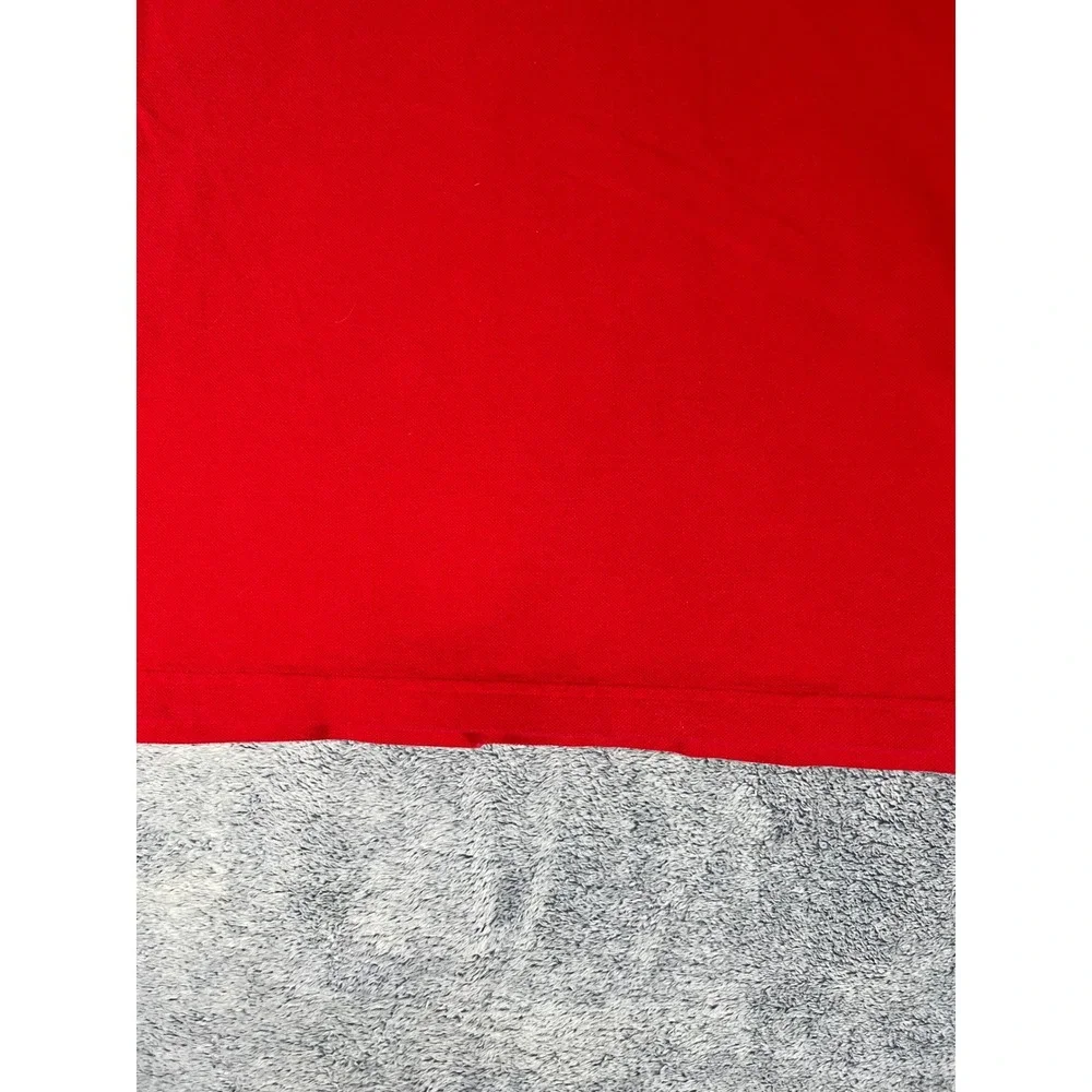 RC Mens Red England Soccer League‎ Embroidered Patch Polo Shirt Large